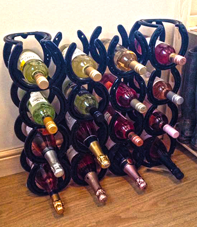 Horseshoe 16 Bottle Wine Rack